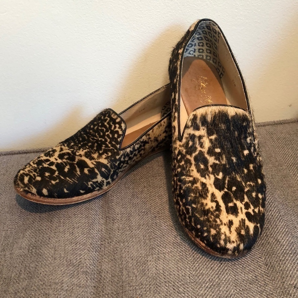 MATT Bernson Real Calf Hair Loafer shoes size 5.5